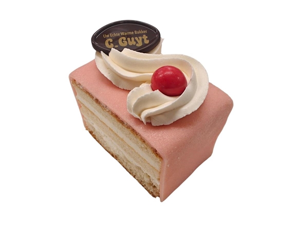 Roze marsepein gebakje